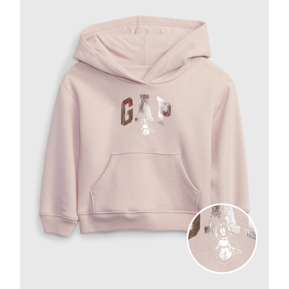 Baby Gap Kids Minnie Mouse Metallic Pink Hoodie 2T OR 3T 4T Luxuriously SOFT NWT